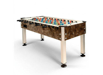 Mesa de futbolín profesional marrón de aluminio y madera MDF