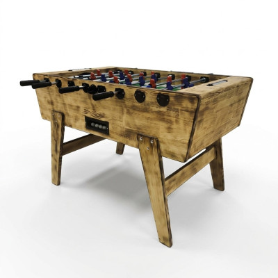 Mesa de futbol profesional de madera maciza de pino marrón