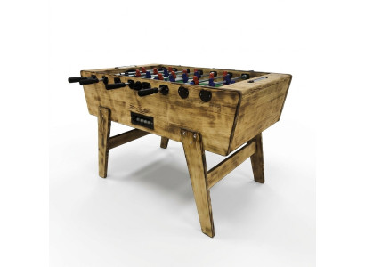 Mesa de futbol profesional de madera maciza de pino marrón