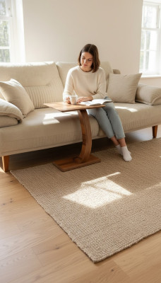 Mesa auxiliar rectangular de lujo para sala de estar, tablero de fibra de densidad media (MDF) en color marrón, nuevo.
