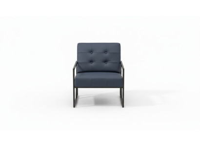 Sillón de una plaza negro Textil Patas de metal Salón de lujo Comedor