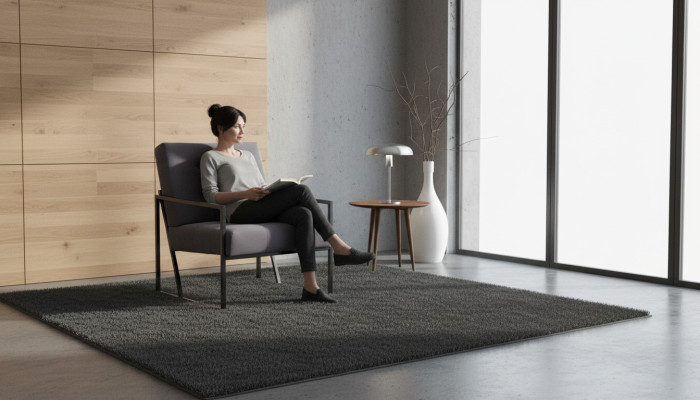 Sillón Chesterfield gris con estructura de madera, muebles de lujo para la sala de estar, 1 plaza.