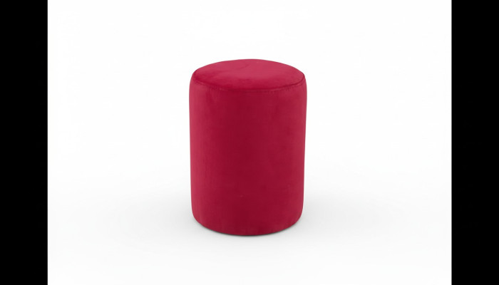 Taburete rosa con tapizado textil, marco de tableros de fibra de densidad media, taburete de lujo nuevo.