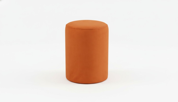 Taburete naranja de alta calidad, nuevo taburete de tela de aglomerado.