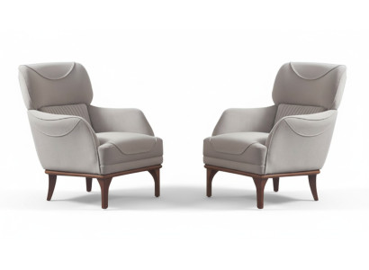 Gris claro sillón de estilo moderno y fresco para sala de estar, nuevo conjunto de 2 piezas.
