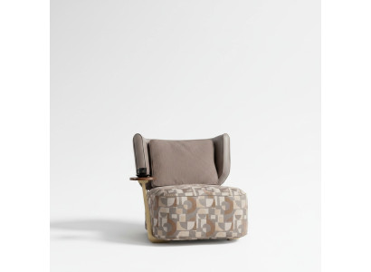 Sillón tapizado de colores vivos, diseño de sala de estar, sillón de respaldo, relajante, para una persona, nuevo.