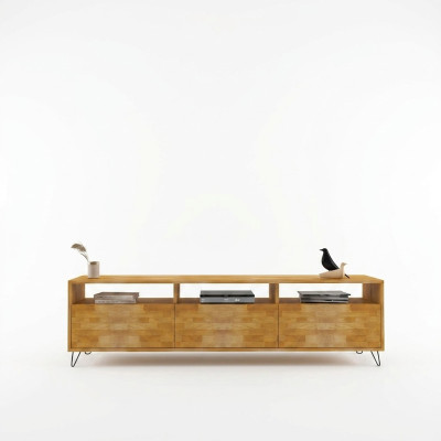 Sala de estar marrón  Aparador  Soporte de TV resistente  Muebles de madera modernos