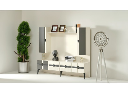 Muebles de madera para salón pared diseño de lujo