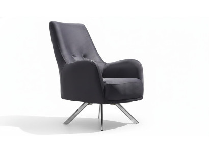 Sillón de lujo gris muebles tapizados diseño salón estilo moderno