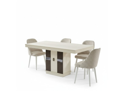 Juego de comedor completo de 7 piezas sillas de lujo muebles de diseño mesa de comedor muebles de madera