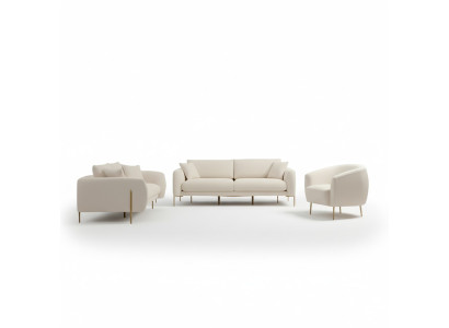 Juego de sofás tapizados para sala de estar, sofá de tres plazas, sillón de tela lujosa