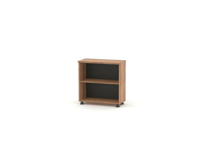 Armario de archivo con estante insertable en marrón para la oficina con estilo moderno y monocromático.