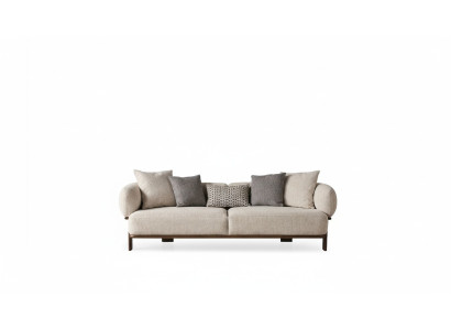 Sofá moderno gris de tres plazas para decoración de sala de lujo
