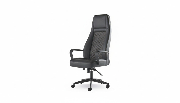 Silla de oficina negro, sillón giratorio, moderno, con ruedas de cuero para la oficina.