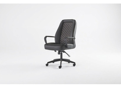 Silla de oficina negra sillón giratorio moderno con ruedas silla de cuero/uñas.
