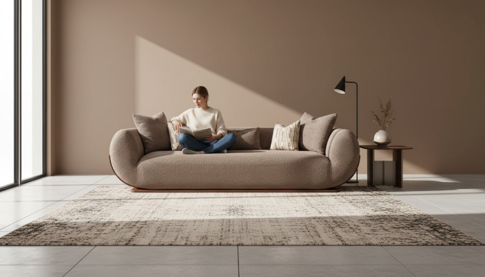 Sofá de 3 plazas en tela, sofá de lujo para sala de estar, muebles modernos nuevos