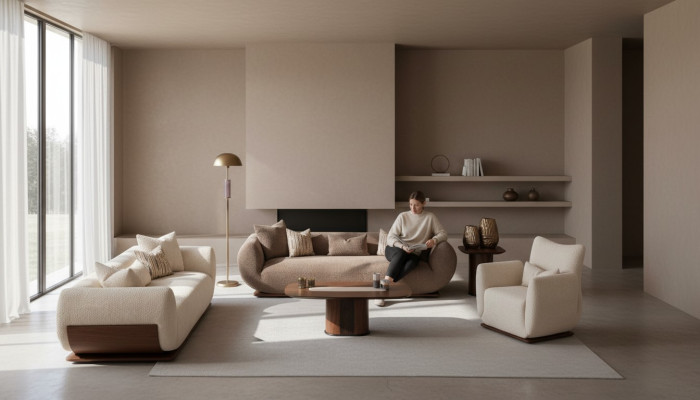 Sofá 3+3+1 plazas Sofás de madera para salón sofás tapizados diseño lujo