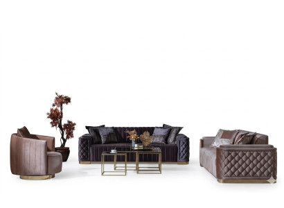 Juego de sofás 3+3+1 plazas Diseño Sofá Nuevo Sillones Sofá Moderno Lujo