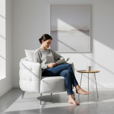 Sillón de tela acolchado para sala de estar, asiento de lujo, colorido, moderno, nuevo