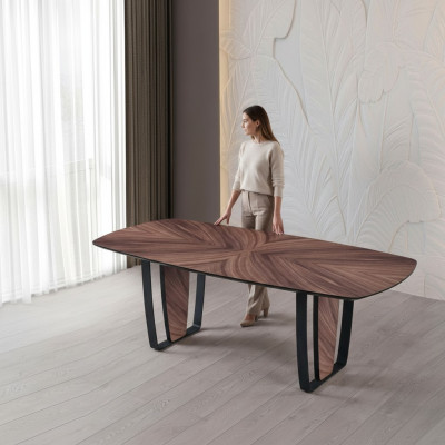 Mesa de comedor de lujo mesa de cocina mesa de comedor madera negra