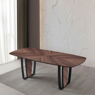 Mesa de comedor de lujo mesa de cocina mesa de comedor madera negra