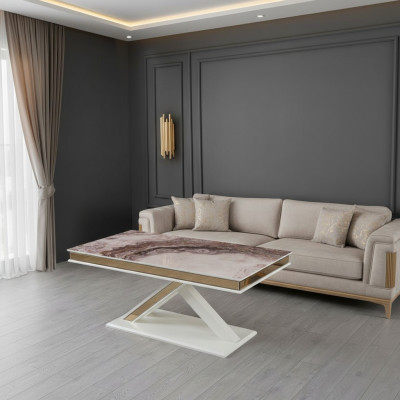 Mesa de comedor de lujo Mesa extensible de madera Diseño moderno para comedor Nuevo