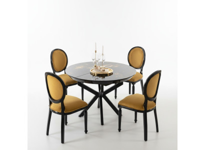 Mesa de comedor redonda de diseño en madera