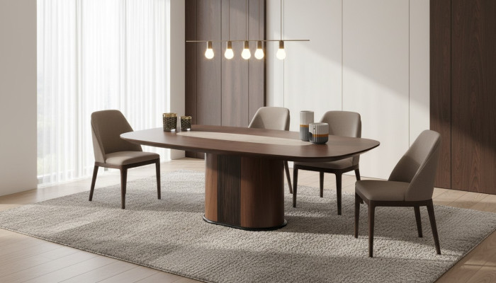 Mesa de comedor moderna de lujo mesa de cocina mesa rectangular