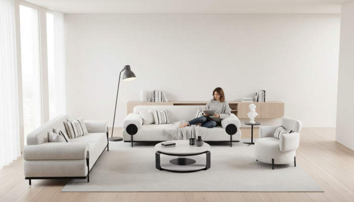 Juego de sofás 3 plazas Diseño Sofá Sillones Moderno Lujo Nuevo