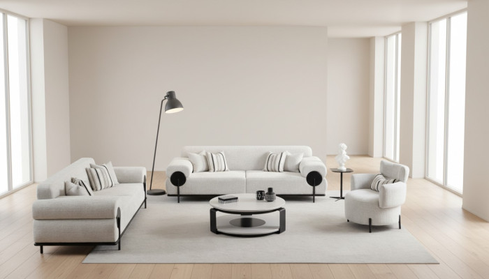 Juego de sofás 3 plazas Diseño Sofá Sillones Moderno Lujo Nuevo
