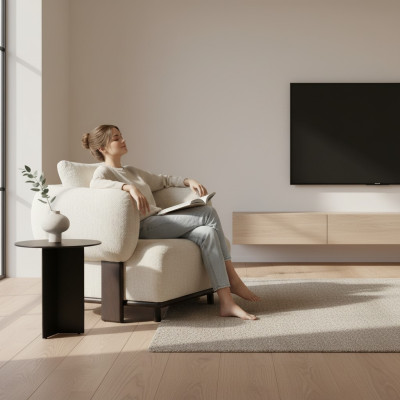 Sillón moderno de diseño en piel relax estilo lujo nuevo