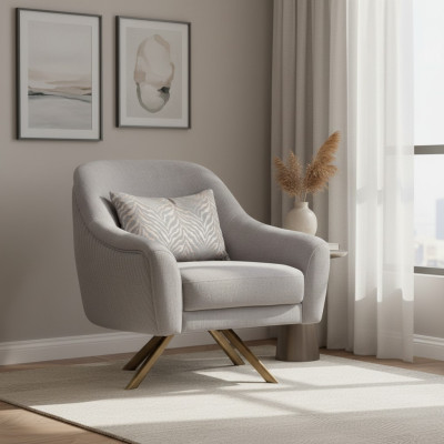 Sillón moderno de diseño silla de madera 1 plaza moderno acolchado