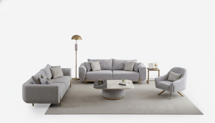 Sofá 3+3+1 plazas Nuevo Diseño Sofás Sillones Tela Relax Moderno