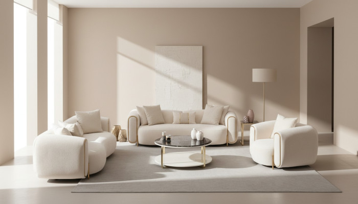 Juego de sofás 3+3+1 plazas Diseño Sofá Sillones Moderno Lujo Nuevo