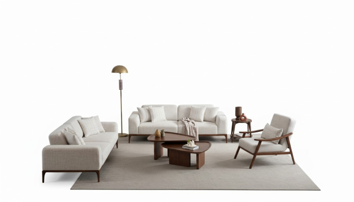 Sofá 3+3+1 plazas salón sillón juego de sofás de piel