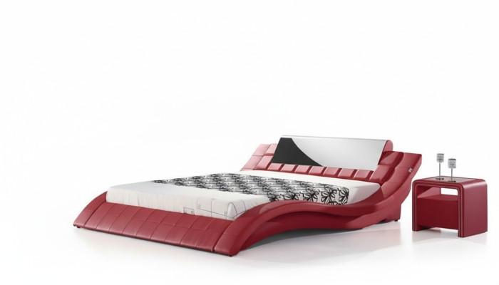 Cama de diseño rojo de lujo cama doble cama de hotel 180x200