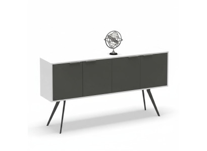 Mueble archivador de oficina con cajones blanco gris