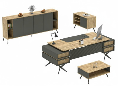 Mesa de café para oficina, mesa, aparador, cómoda beige, mobiliario de oficina