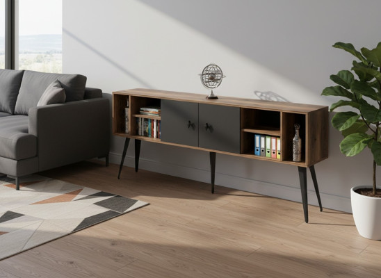 Mueble de oficina armario cajonera armadietto da lavoro marrón negro