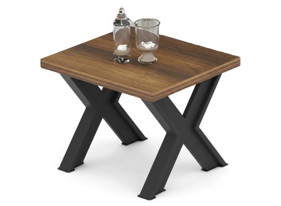 Mesa de café rectangular de madera para oficina marrón