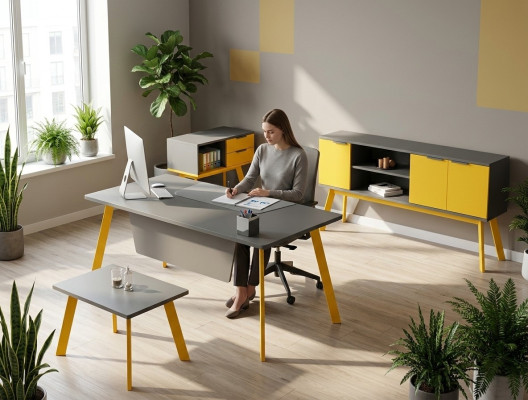 Juego de oficina mesa mueble mesita cómoda decoración completa