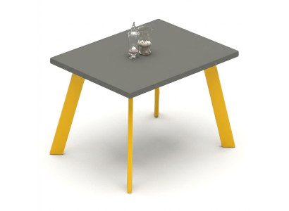 Mesa de café mesa de oficina habitación de trabajo sala amarilla gris madera mesa de café