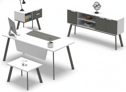 Juego de oficina completo mesa aparador cómoda mesa de centro 4 piezas