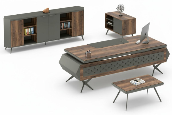 Mesa de trabajo escritorio mesa aparador mobiliario oficina set de 4 piezas