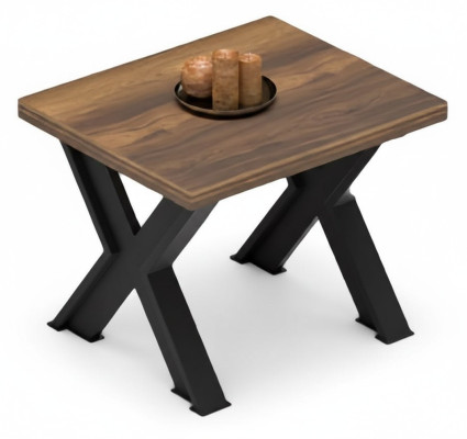 Mesa de café mesa baja mesa lateral patas en X mobiliario de oficina