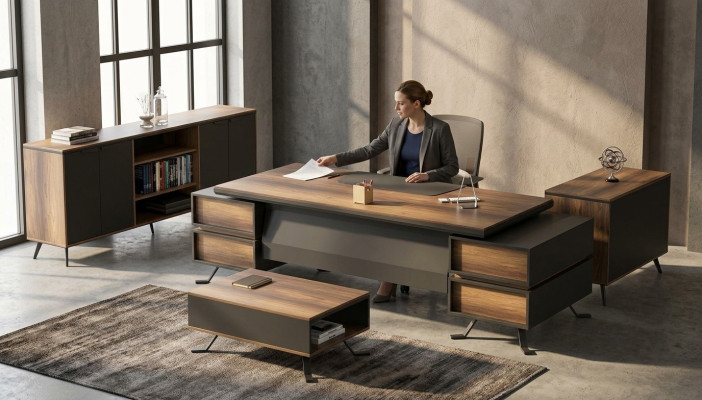 Mesa de trabajo Set de muebles 4 piezas
