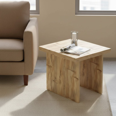Mesa cuadrada beige mesa de salón mesa de madera oficina