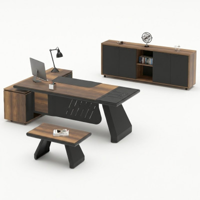 Mesa de trabajo Set de muebles de oficina 3 piezas