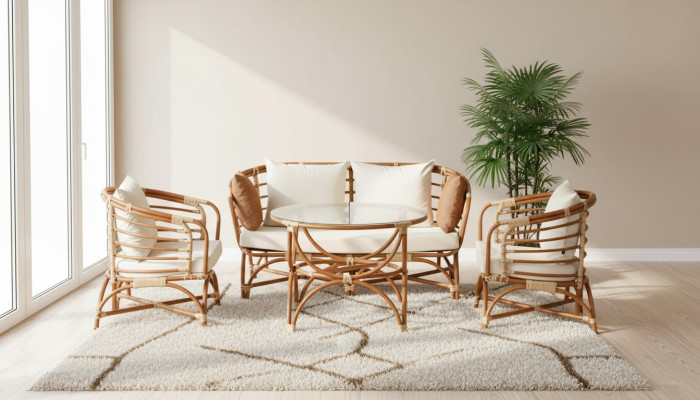 Conjunto de muebles de jardín sofá de 2 plazas mesa sillón veranda grupos de asientos moderno