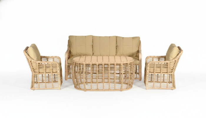 Juego de muebles de jardín sofá mesa sofá sillón veranda grupos de asientos moderno lujo nuevo